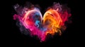 Heart Shaped Colorful Powder Background