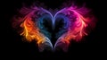 Heart Shaped Colorful Powder Background