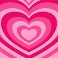 Heart-shaped concentric stripes vector background. Royalty Free Stock Photo