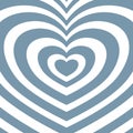 Heart-shaped concentric stripes vector background. Royalty Free Stock Photo
