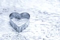 Heart shaped cookie cutter concept Royalty Free Stock Photo