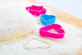 Heart shaped cookie cutter on flour Royalty Free Stock Photo