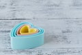 Heart shaped cookie cutter on white background Royalty Free Stock Photo