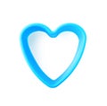 Heart shaped cookie cutter on white background Royalty Free Stock Photo