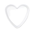 Heart shaped cookie cutter on white background Royalty Free Stock Photo