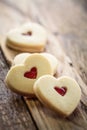 Heart-shaped cookies Royalty Free Stock Photo