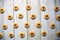 Heart shaped cookies on a background Royalty Free Stock Photo