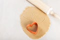 Heart-shaped cookies Royalty Free Stock Photo