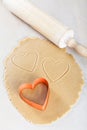 Heart-shaped cookies Royalty Free Stock Photo