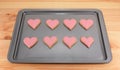 Heart-shaped cookies for Valentine's Day