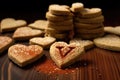 heart shaped cookies with the word love in many languages on top Royalty Free Stock Photo