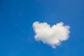 Heart shaped coud in the sky Royalty Free Stock Photo