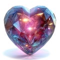 A heart shaped diamond with a star in the center, St. Valentines day symbol Royalty Free Stock Photo