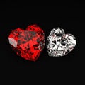 Heart shaped diamonds