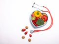 Heart shaped dish with vegetables Royalty Free Stock Photo