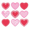 Heart shaped doilies decoration set