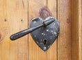 Heart shaped door handle Royalty Free Stock Photo