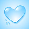 Heart shaped droplet