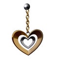 heart shaped earing Royalty Free Stock Photo