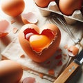 Heart-Shaped Egg Yolk