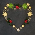 Heart Shaped Festive Christmas Wreath