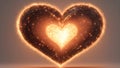 heart shaped fire A fire heart that sparkles with joy Royalty Free Stock Photo