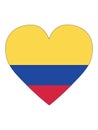 Heart Shaped Flag of Colombia Royalty Free Stock Photo
