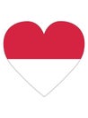 Heart Shaped Flag of Indonesia Royalty Free Stock Photo