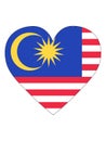Heart Shaped Flag of Malaysia Royalty Free Stock Photo