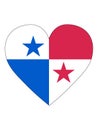 Heart Shaped Flag of Panama Royalty Free Stock Photo