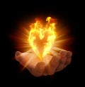 Heart shaped flame