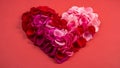 Heart-shaped flower arrangement Royalty Free Stock Photo