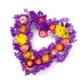 Heart shaped flower wreath Royalty Free Stock Photo