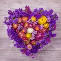 Heart shaped flower wreath Royalty Free Stock Photo