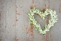 Heart shaped flower wreath of lilys of the valley Royalty Free Stock Photo