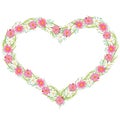 Heart-shaped flower wreath