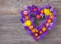 Heart shaped flower wreath Royalty Free Stock Photo