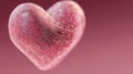 A heart-shaped form with a soft, fabric-like texture, appears to float against a gentle gradient background Royalty Free Stock Photo