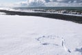 steps on snow Royalty Free Stock Photo