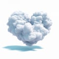 A heart-shaped formed by clouds, portraying a serene and ethereal symbol of love and dreams