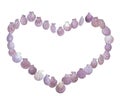 Pink shells formed into heart frame Royalty Free Stock Photo