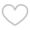 Heart shaped frame with diamonds