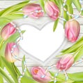 Heart-shaped frame. EPS 10 Royalty Free Stock Photo