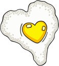 Heart shaped fried egg Royalty Free Stock Photo