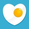 Heart Shaped Fried Egg Royalty Free Stock Photo