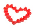 Heart shaped fruit jellies Royalty Free Stock Photo