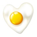 Heart shaped fryed egg Royalty Free Stock Photo