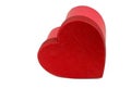 Heart shaped gift box on white background Royalty Free Stock Photo