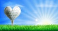 Heart shaped golf ball Royalty Free Stock Photo