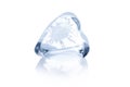 Heart shaped ice cube on white Royalty Free Stock Photo